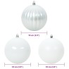 Ensemble de Boules de Noël XL 15 pc Blanc Plastique 619255619255