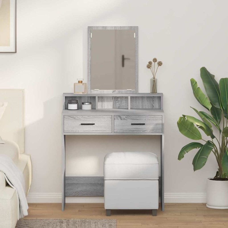 Table de Toilette avec tiroir Gris Sonoma 79 x 41 x 140 cm 619256619256