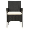 Salon de jardin 7 pcs avec coussins résine tressée noir 619257619257