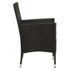 Salon de jardin 7 pcs avec coussins résine tressée noir 619257619257