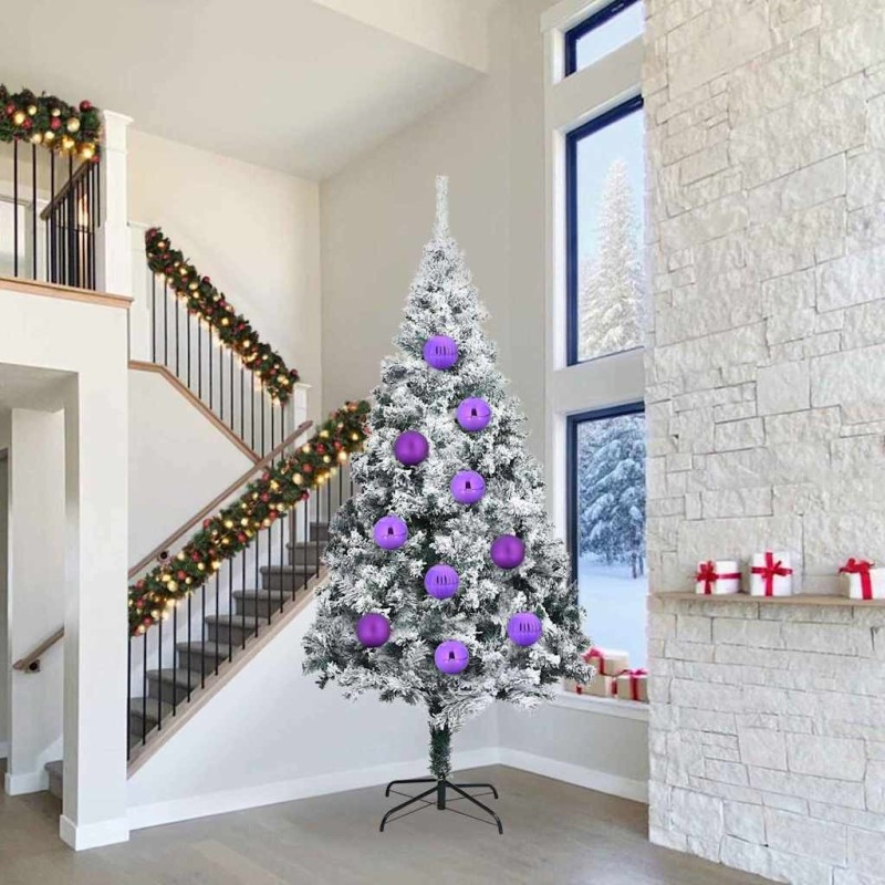 Ensemble de Boules de Noël XXL 4 pc Lilas Plastique 619258619258