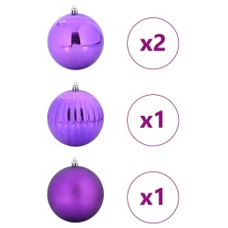 Ensemble de Boules de Noël XXL 4 pc Lilas Plastique 619258619258