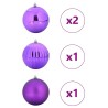 Ensemble de Boules de Noël XXL 4 pc Lilas Plastique 619258619258