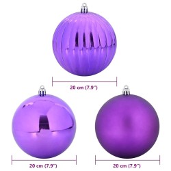 Ensemble de Boules de Noël XXL 4 pc Lilas Plastique 619258619258