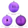 Ensemble de Boules de Noël XXL 4 pc Lilas Plastique 619258619258