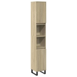 Armoire salle de bain chêne sonoma 30x30x190 cm 619259619259