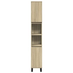 Armoire salle de bain chêne sonoma 30x30x190 cm 619259619259