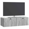 Meuble TV mural Sonoma gris 99 x 41 x 30 cm Bois d'ingénierie 619260619260