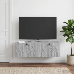 Meuble TV mural Sonoma gris 99 x 41 x 30 cm Bois d'ingénierie 619260619260