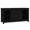 Meuble TV Noir 103x36,5x52 cm Bois de pin massif 619264619264