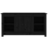 Meuble TV Noir 103x36,5x52 cm Bois de pin massif 619264619264