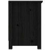 Meuble TV Noir 103x36,5x52 cm Bois de pin massif 619264619264