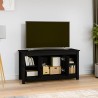 Meuble TV Noir 103x36,5x52 cm Bois de pin massif 619264619264