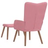 Chaise de relaxation avec repose-pied Rose Velours 619266619266