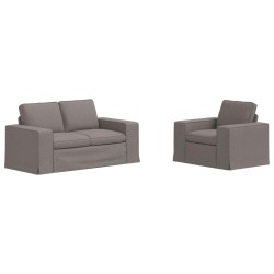 Ensemble de Canapés 2 pcs Taupe 162 x 80 x 82 cm tissu 619267619267