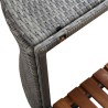 Cadre de spa carré gris 268x268x55 cm résine tressée 619268619268