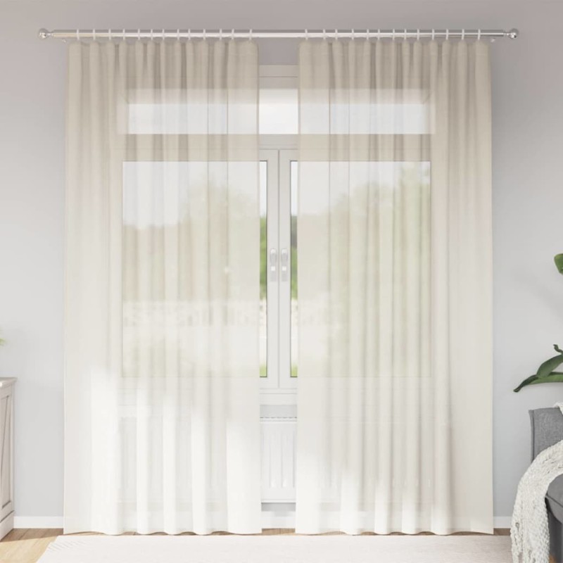 Rideaux en voile à œillets 2 pcs couleur crème 619270619270