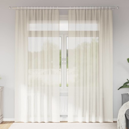 Rideaux en voile à œillets 2 pcs couleur crème 619270619270