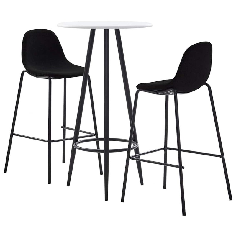 Ensemble de bar 3 pcs Tissu Noir 619274619274
