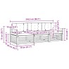 Ensemble de canapés d'extérieur 3 pcs Blanc et anthracite 619279619279