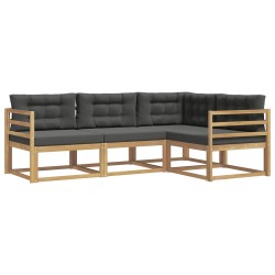 Ensemble de canapés d'extérieur 3 pcs Blanc et anthracite 619280619280