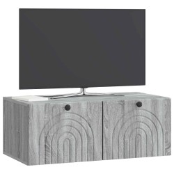 Meuble TV mural Sonoma gris 78,5 x 41 x 30 cm Bois d'ingénierie 619284619284