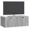 Meuble TV mural Sonoma gris 78,5 x 41 x 30 cm Bois d'ingénierie 619284619284
