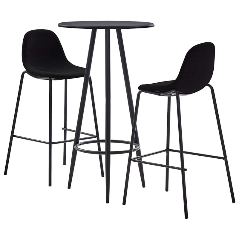 Ensemble de bar 3 pcs Tissu Noir 619285619285