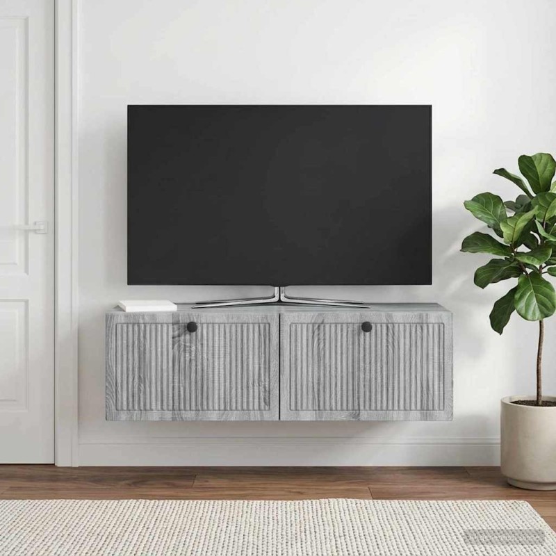 Meuble TV mural Sonoma gris 98 x 31 x 30 cm Bois d'ingénierie 619287619287