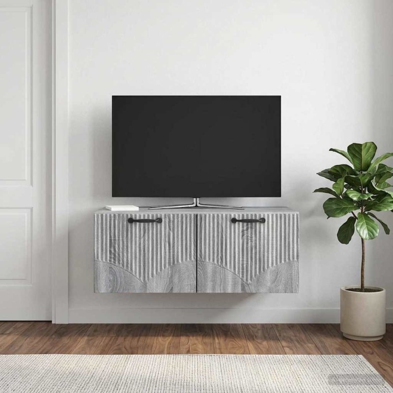 Meuble TV mural Sonoma gris 78,5 x 41 x 30 cm Bois d'ingénierie 619288619288