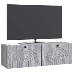 Meuble TV mural Sonoma gris 98 x 31 x 30 cm Bois d'ingénierie 619289619289