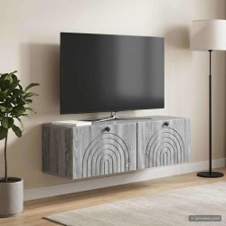 Meuble TV mural Sonoma gris 98 x 31 x 30 cm Bois d'ingénierie 619289619289