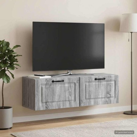 Meuble TV mural Sonoma gris 98 x 31 x 30 cm Bois d'ingénierie 619290619290