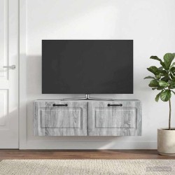 Meuble TV mural Sonoma gris 98 x 31 x 30 cm Bois d'ingénierie 619290619290