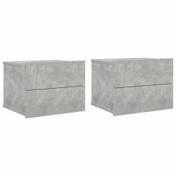 Tables de chevet 2 pcs Gris béton 40x30x30 cm Bois ingénierie 619292619292