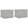 Tables de chevet 2 pcs Gris béton 40x30x30 cm Bois ingénierie 619292619292