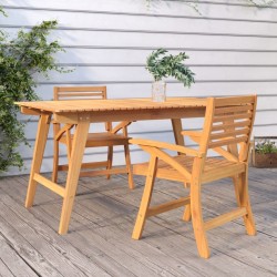 Chaises de jardin lot de 2 58x58x87 cm bois massif d'acacia 619294619294
