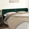 Tête de lit avec oreilles Vert foncé 203x23x78/88 cm Velours 619297619297