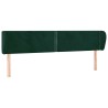 Tête de lit avec oreilles Vert foncé 203x23x78/88 cm Velours 619297619297