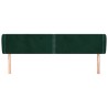 Tête de lit avec oreilles Vert foncé 203x23x78/88 cm Velours 619297619297