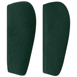 Tête de lit avec oreilles Vert foncé 203x23x78/88 cm Velours 619297619297
