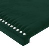 Tête de lit avec oreilles Vert foncé 203x23x78/88 cm Velours 619297619297