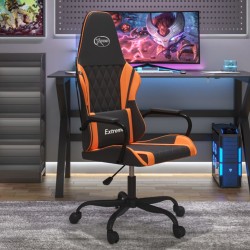 Chaise de jeu Noir et orange Similicuir 619299619299