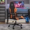Chaise de jeu Noir et orange Similicuir 619299619299