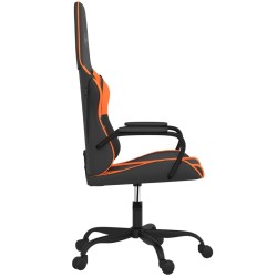 Chaise de jeu Noir et orange Similicuir 619299619299