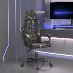 Chaise de jeu Noir et camouflage Similicuir 619300619300