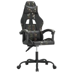 Chaise de jeu Noir et camouflage Similicuir 619300619300