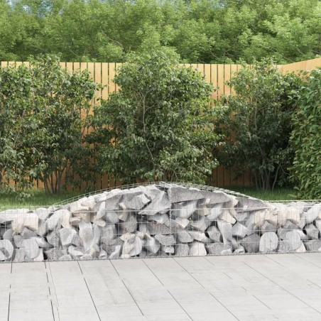 Paniers à gabions arqués 6 pcs 400x50x40/60 cm Fer galvanisé 619301619301