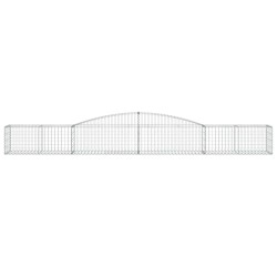 Paniers à gabions arqués 6 pcs 400x50x40/60 cm Fer galvanisé 619301619301