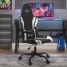 Chaise de jeu Noir et blanc Similicuir 619302619302